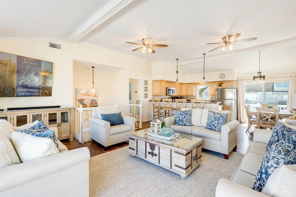 Top-Level Living Room with Deck Access