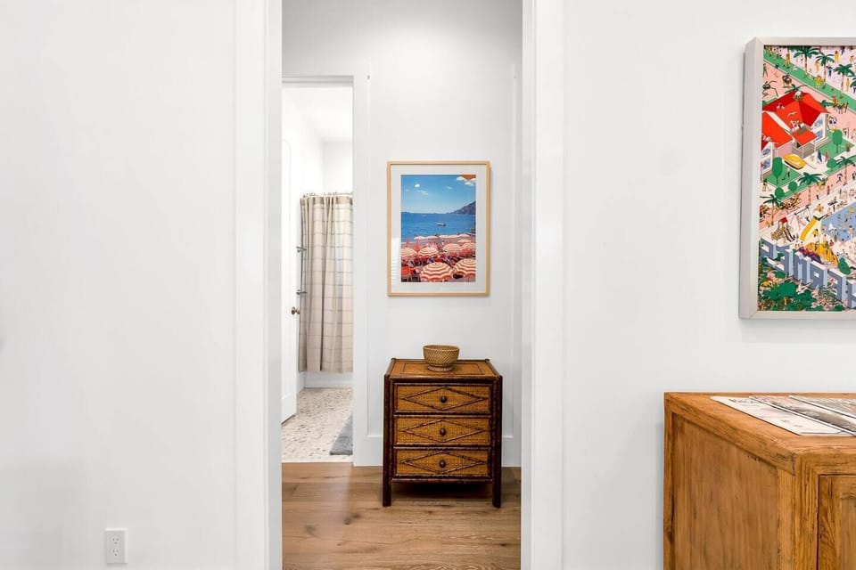 Tastefully decorated entrance to the bedrooms.
