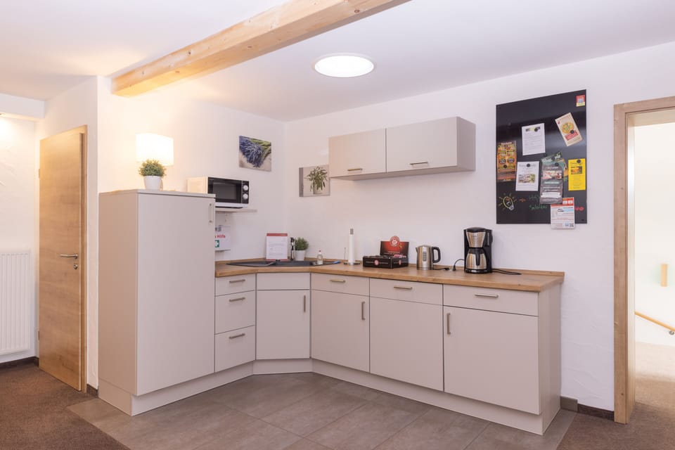 Shared fridge, microwave
