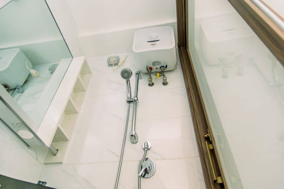 Apartment | Bathroom | Shower, free toiletries, towels, soap