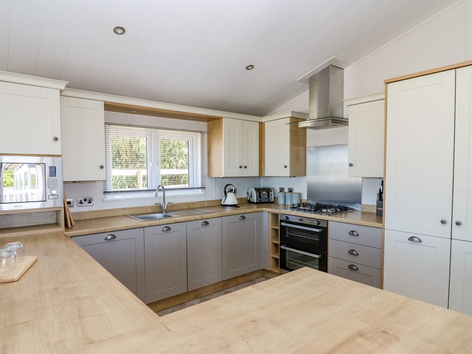 Fridge, dishwasher, electric kettle, toaster
