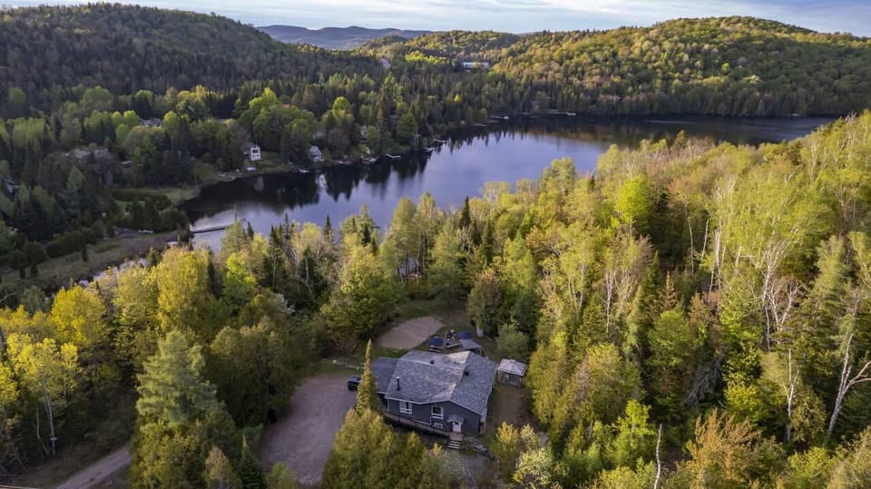 Vue aérienne du chalet 