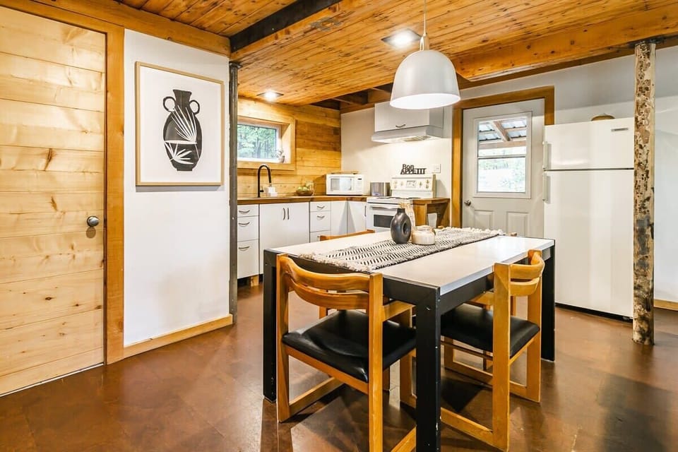 Fuel your family adventures here. Simple kitchen, space to gather.