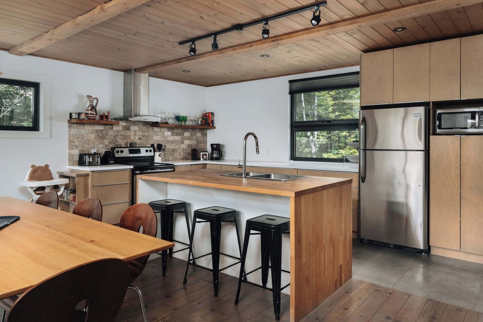 Cook delicious meals in a sunlit space.