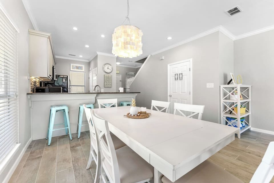 Enjoy your tasty dishes on the beautiful dining table.