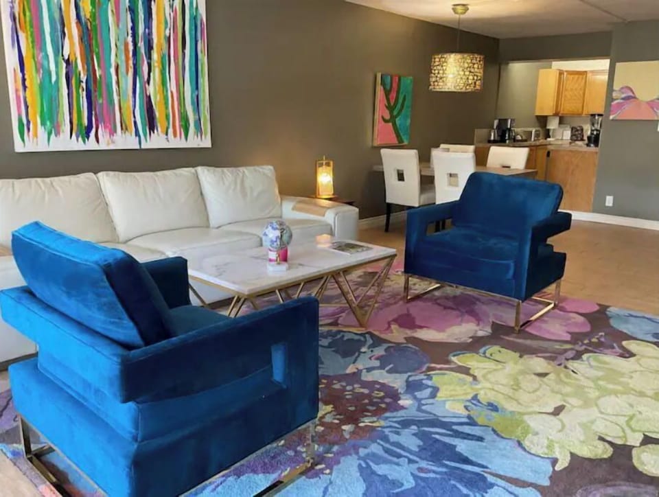 Colorful open floor plan