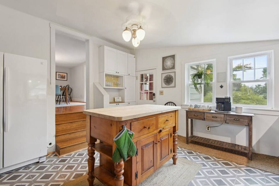 The kitchen has all the essentials to make great meals at home