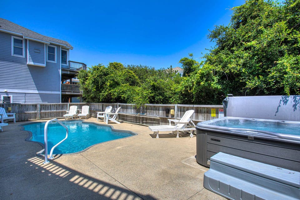 Take a dip in the large, private pool!