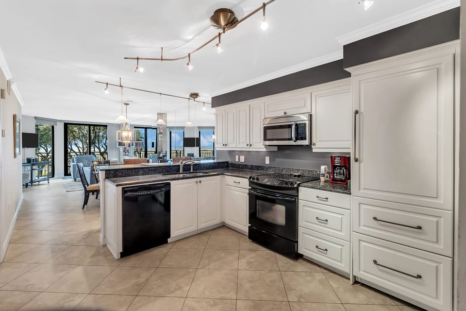 Updated and fully equipped kitchen.