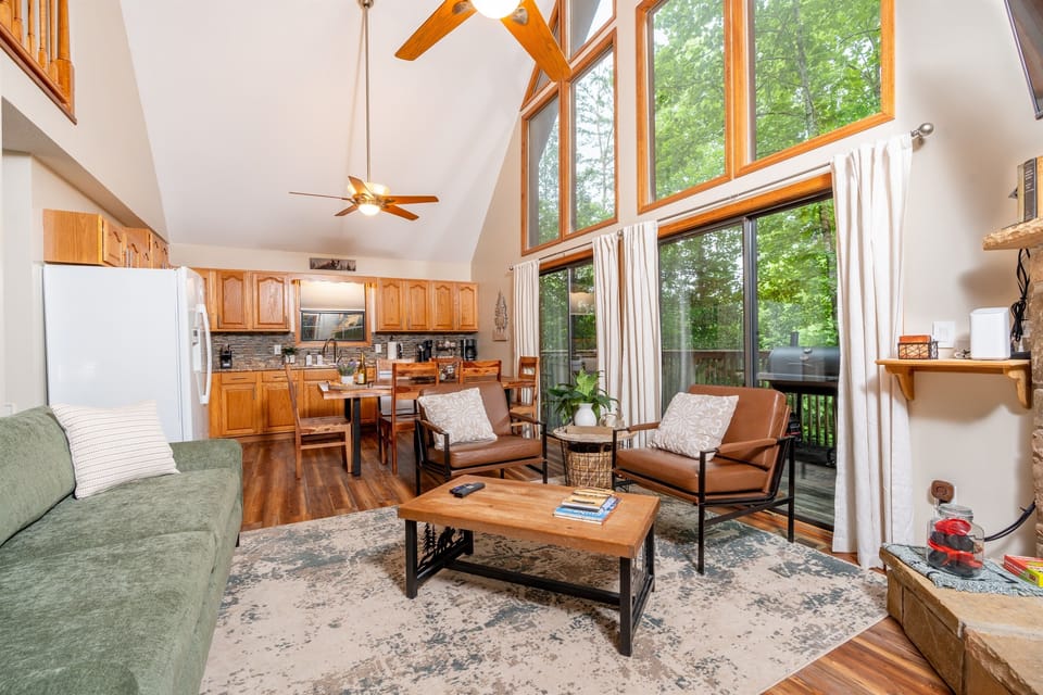 Large open concept area is perfect for cozy nights in.