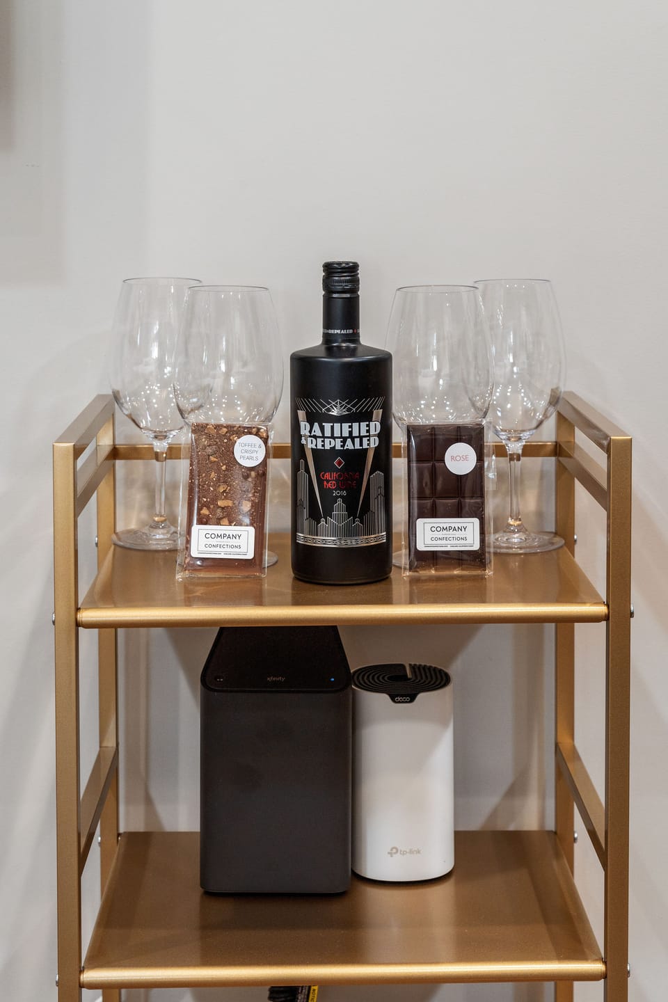 We enjoy welcoming our guests w/ a bottle of local wine & chocolate! 
