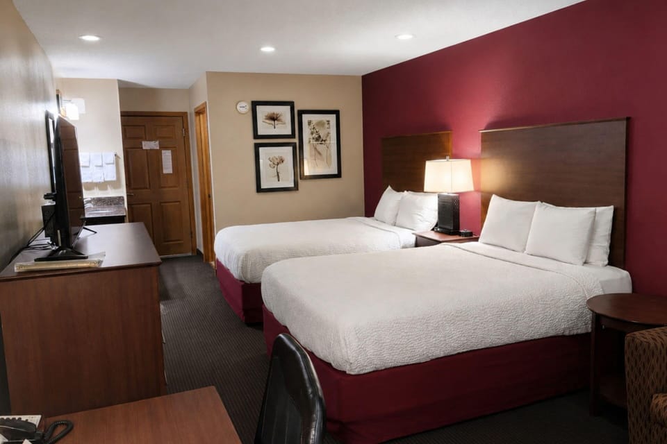 Standard Room, 2 Queen Beds, Non Smoking | Desk, iron/ironing board (on request), cribs (free)