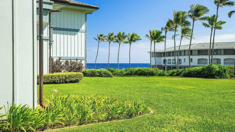 Poipu Sands at Poipu Kai Resort #411 - Dining & Lounging Lanai Ocean View - Parrish Kauai