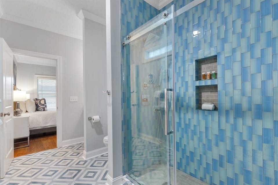 Joining Bedroom 1 & 2 is this brand new Jack 'n Jill Bathroom featuring a new shower and vanity.