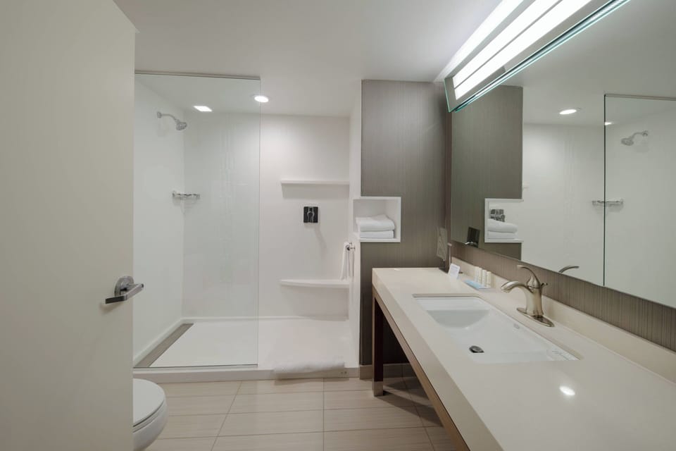 Free toiletries, hair dryer, towels, soap