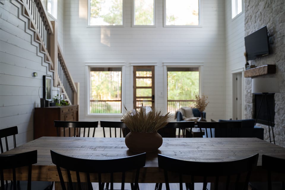 Enjoy the window views while you dine together
