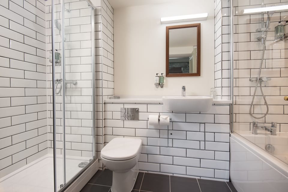 Free toiletries, hair dryer, towels, soap