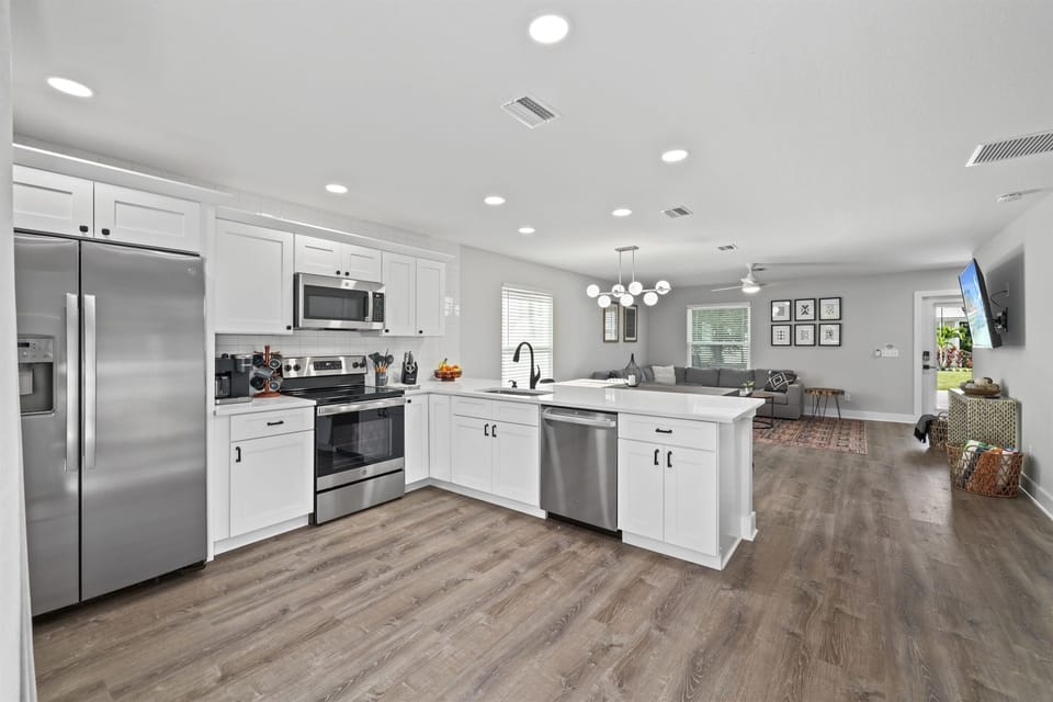 Gather for meals in your fully equipped beach house kitchen