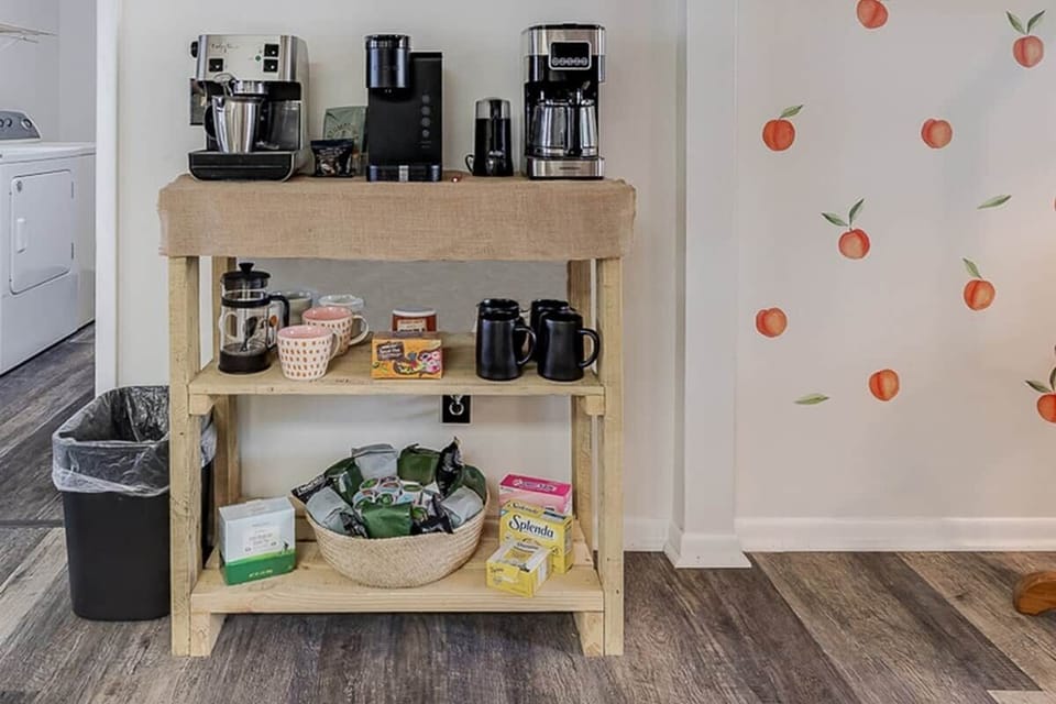 Fully Stocked Coffee Bar l Coffee Maker l Espresso Machine l Keurig l French Press l Tea