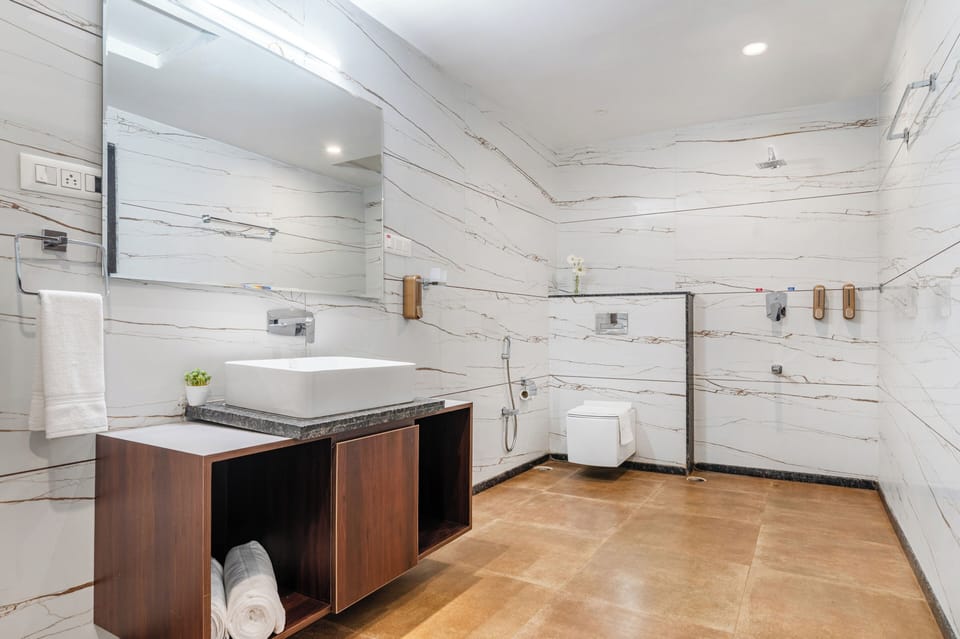 Garden View Cottage with Sit out | Bathroom | Designer toiletries, hair dryer, slippers, bidet