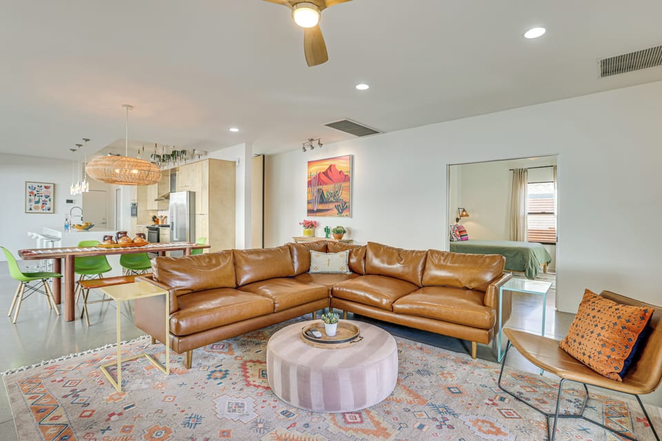 Living Room | Single-Story Home | Central A/C & Heating | Smart TV w/ Cable