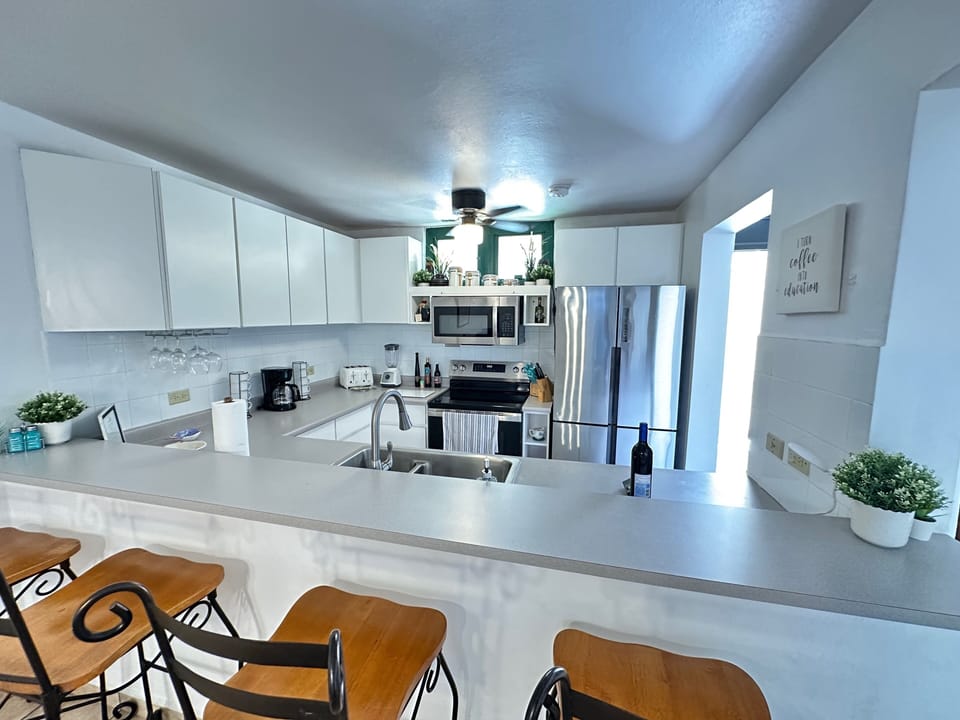 Nicely equipped kitchen