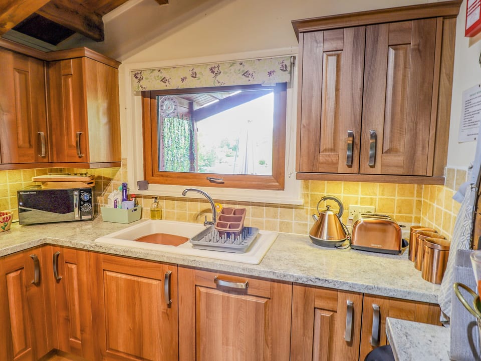 Fridge, dishwasher, electric kettle, toaster