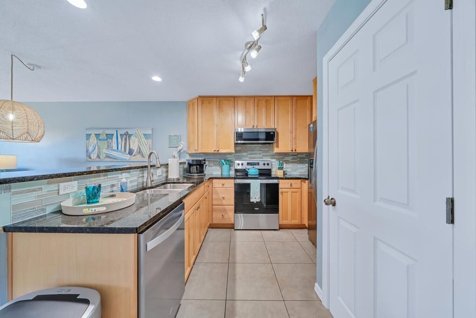 Kitchen with new appliances 