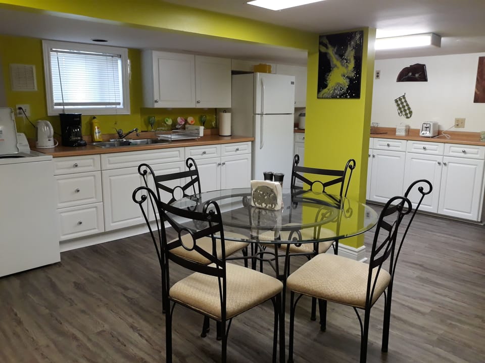 Dining area and kitchen