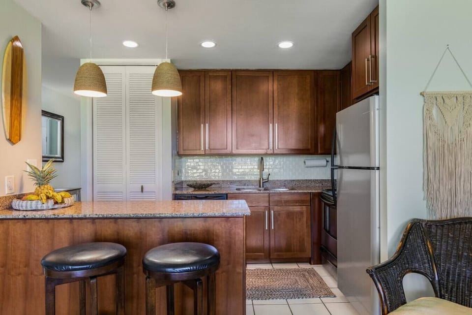 Warm kitchen space ready for simple meals & relaxed mornings
