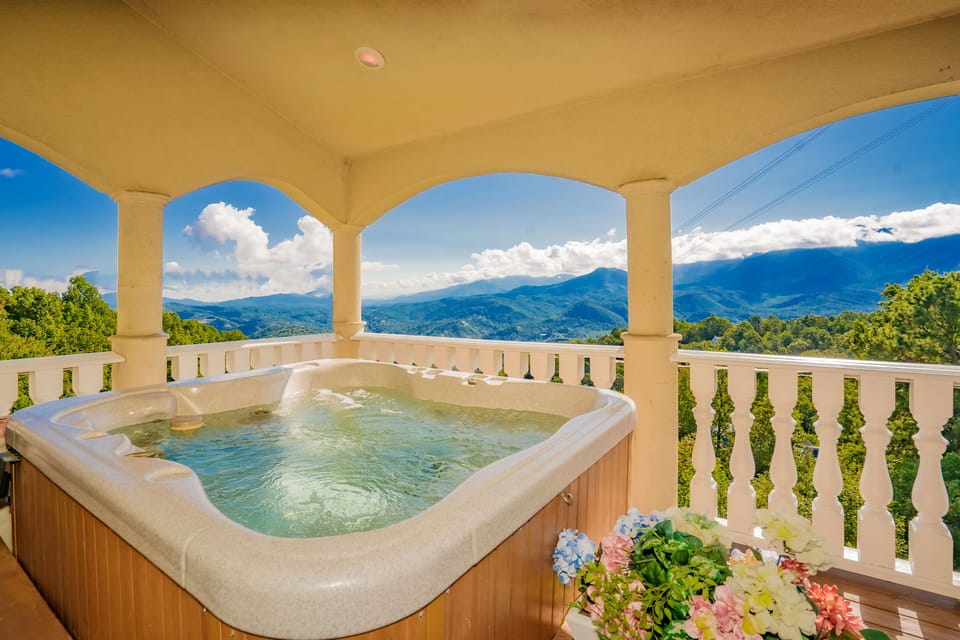 Enjoy a hot tub and a view