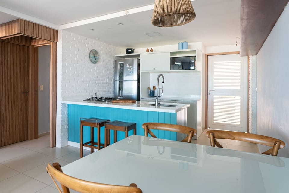 Apartment | Private kitchen | Full-size fridge, microwave, oven, stovetop