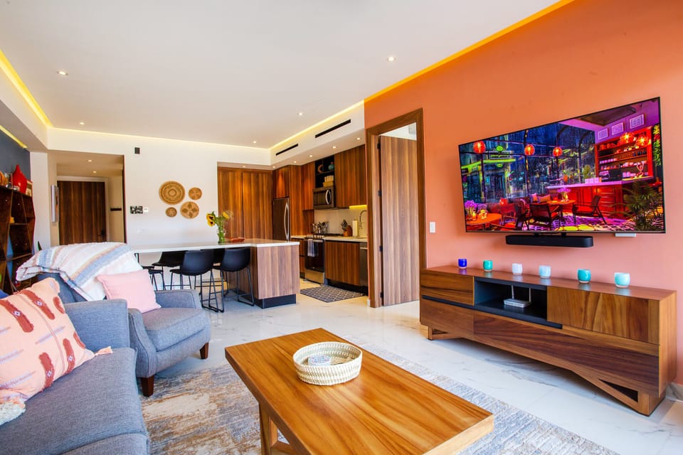 Huge flat-screen TV to enjoy your favorite show