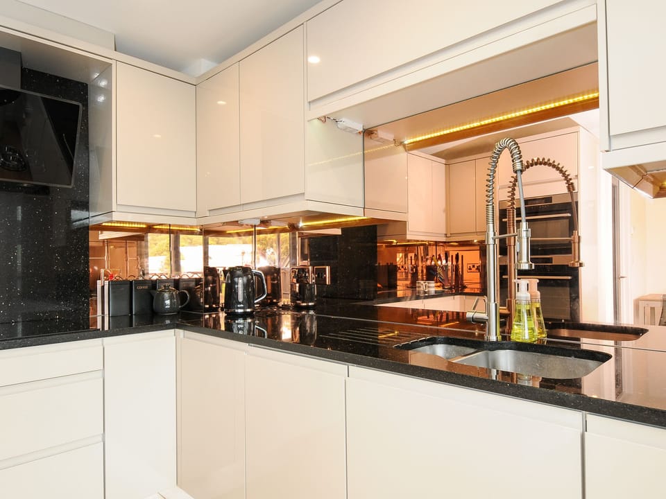 Fridge, dishwasher, electric kettle, toaster