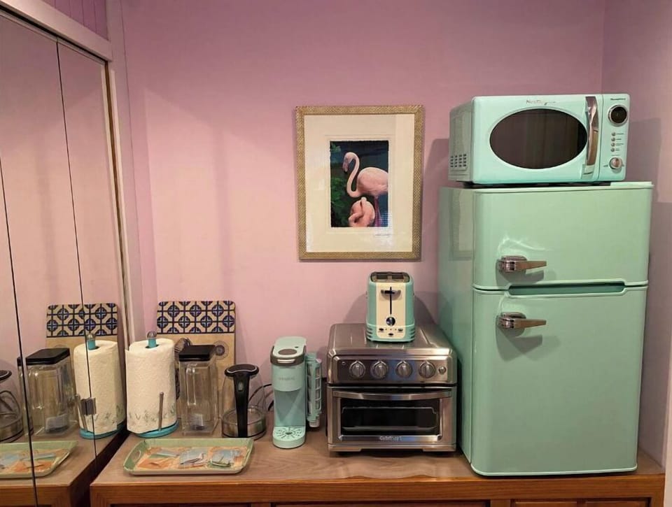 Galley kitchen boasts everything you could possibly need for meal preparation.
