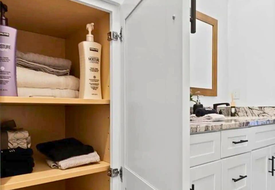 We've got you covered with plenty of bathroom storage.