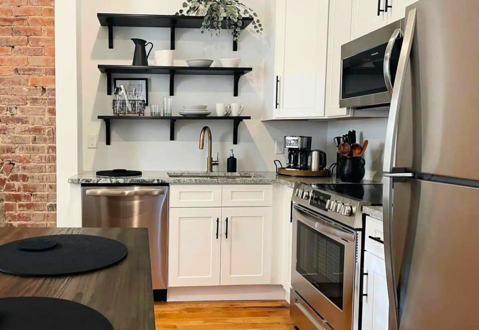Prepare your favorite meals in our sleek, modern kitchen.