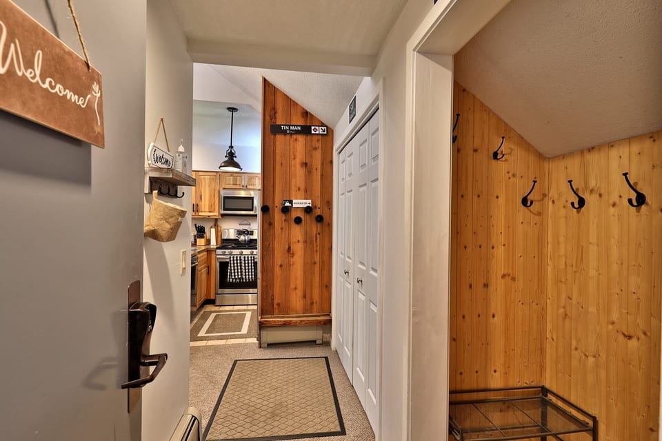 Entryway with plenty of room for boots and ski clothes