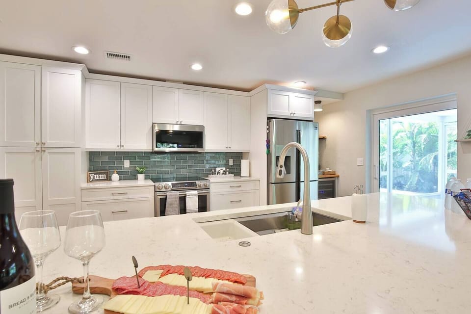 Make delicious meals or order in and seat the whole family for a sit-down dinner.