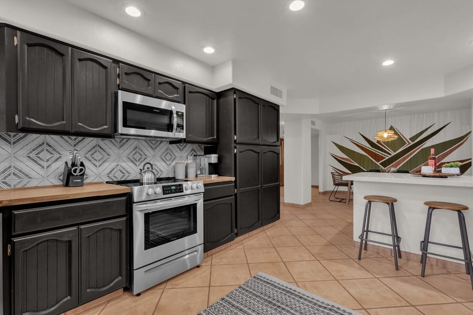 The large pantry has plenty of room for your dry foods.