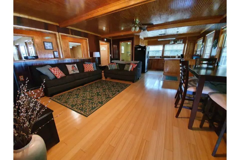 Living room open to kitchen