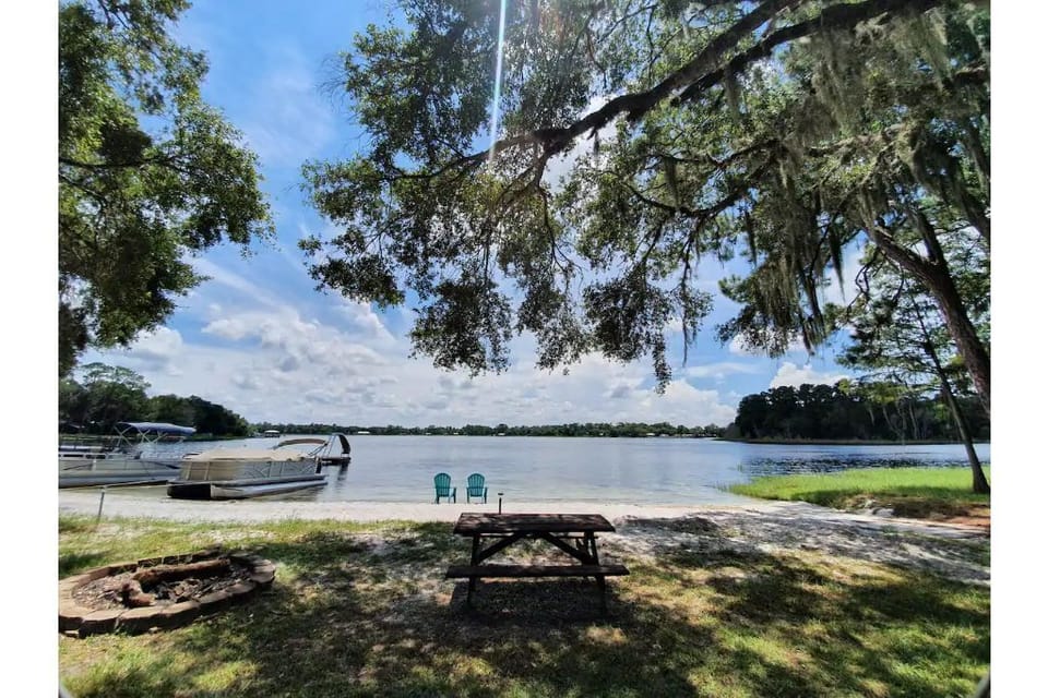 Beautiful canopy of trees to take a break from the sun and relax under