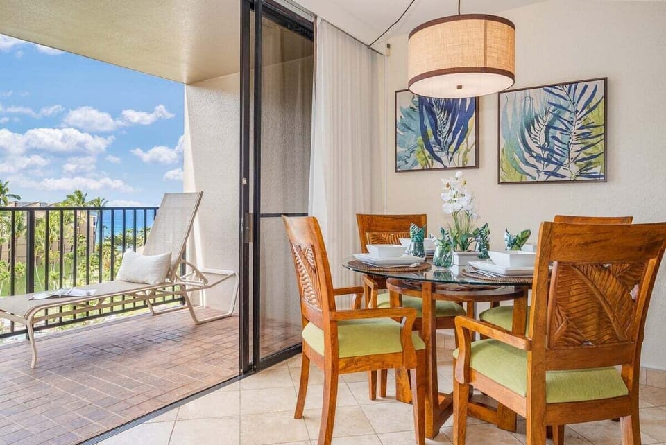 Indoor dining with tropical charm and relaxing ambiance