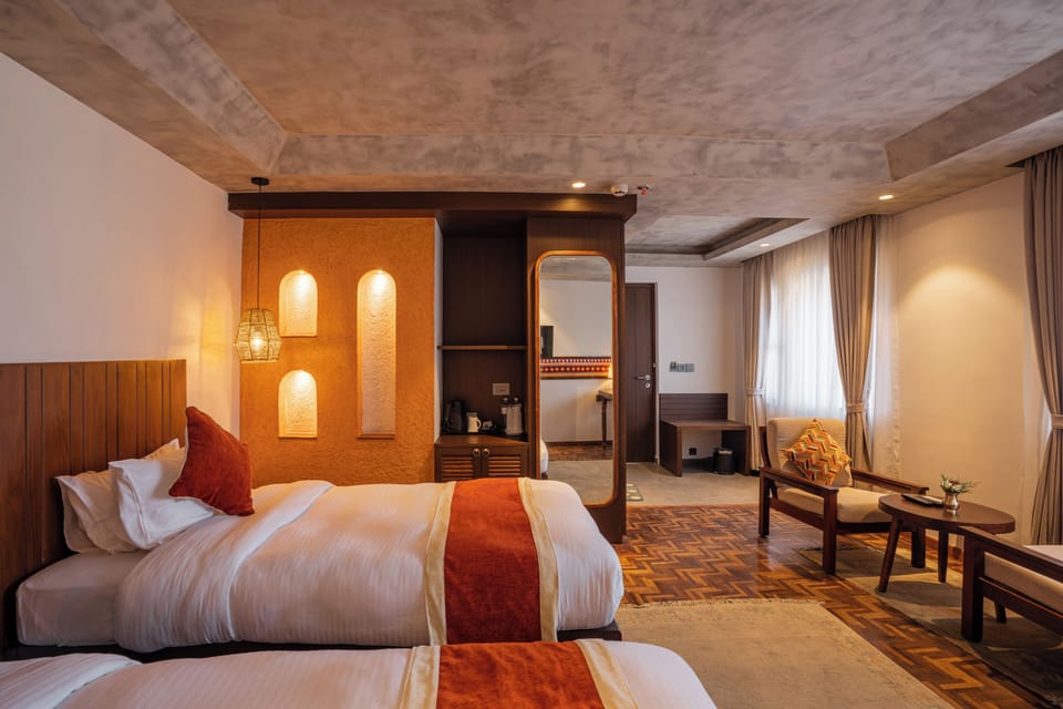 Deluxe Double Room | Desk, laptop workspace, blackout drapes, iron/ironing board (on request)