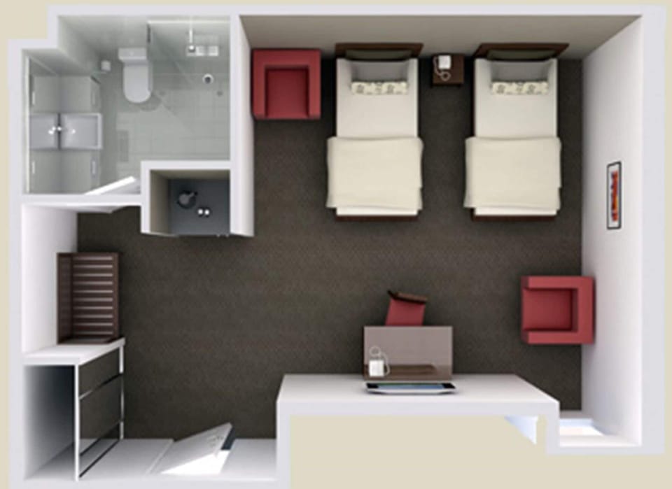 Superior Twin Room (No View) | In-room safe, desk, laptop workspace, blackout drapes