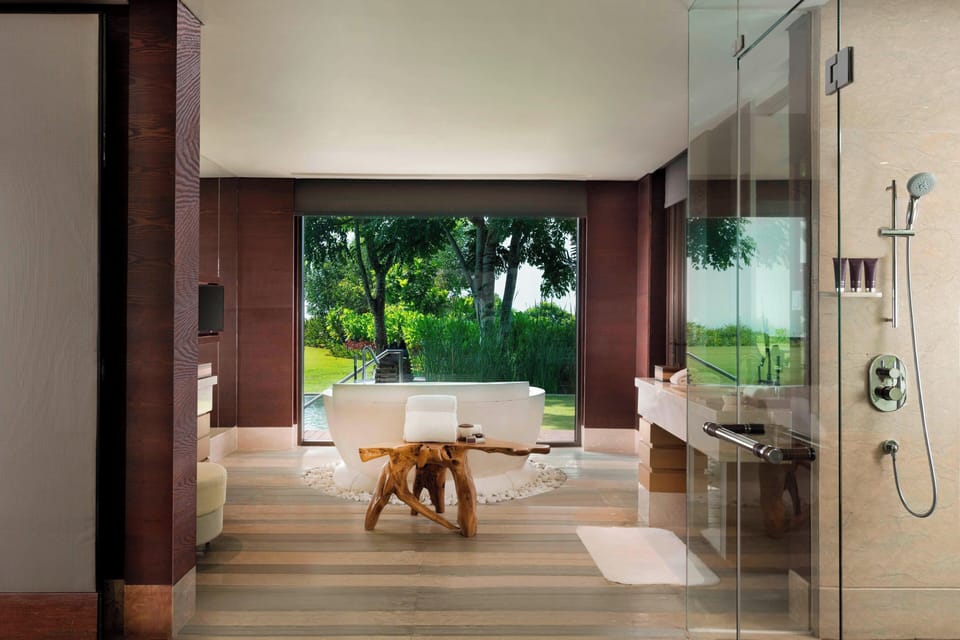 Villa, 1 Bedroom, Ocean View | Bathroom | Separate tub and shower, deep soaking tub, rainfall showerhead