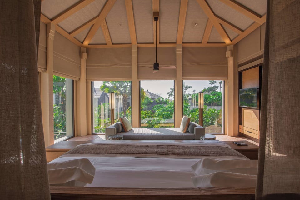 Villa, 1 Bedroom, Garden View | Frette Italian sheets, premium bedding, minibar, in-room safe