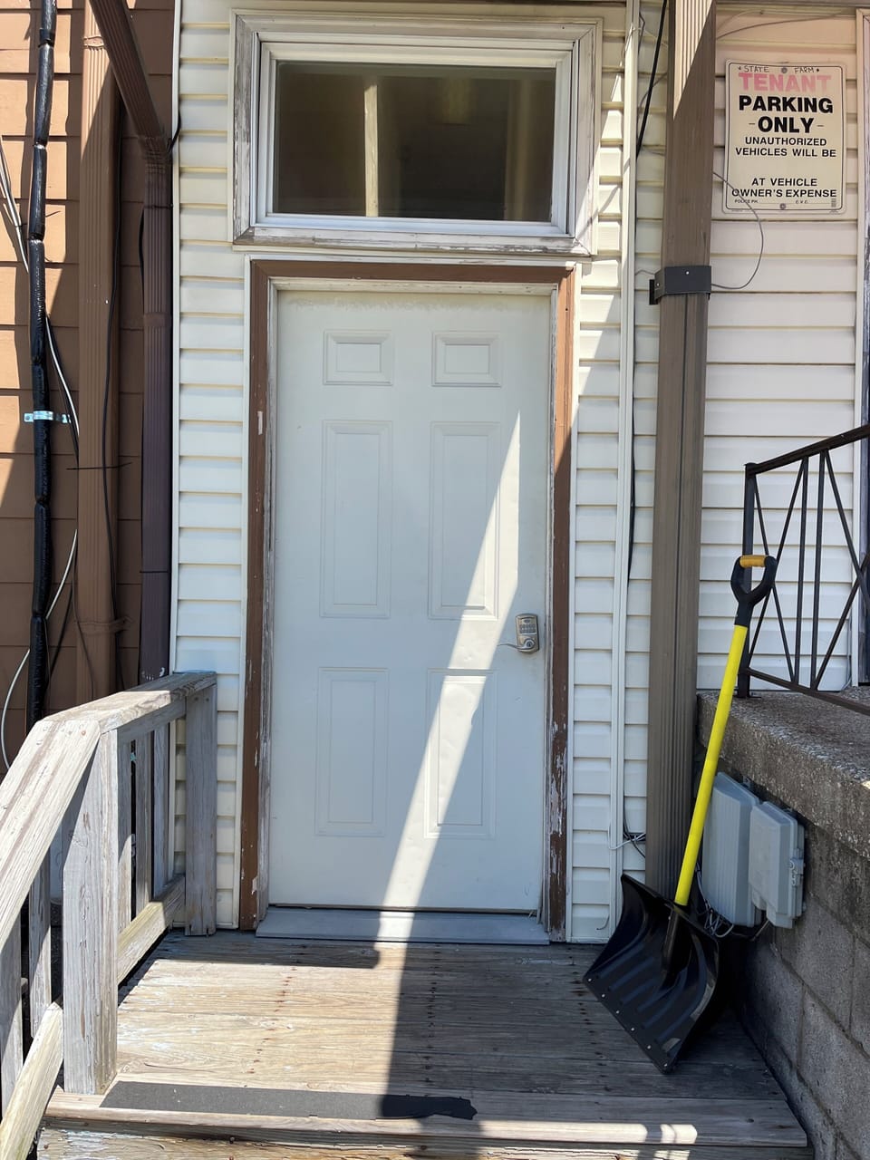 Rear outer door, entrance to the Apartment