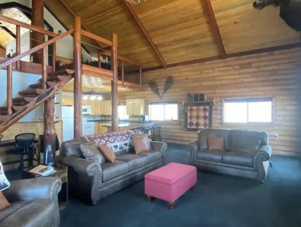 Living/Kitchen. Upstairs loft area (open stairway not safe for young children)