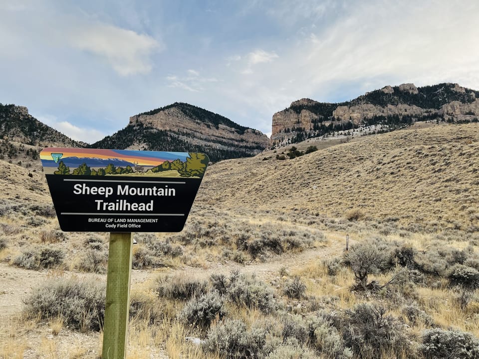 Sheep Mountain Trailhead near cabin